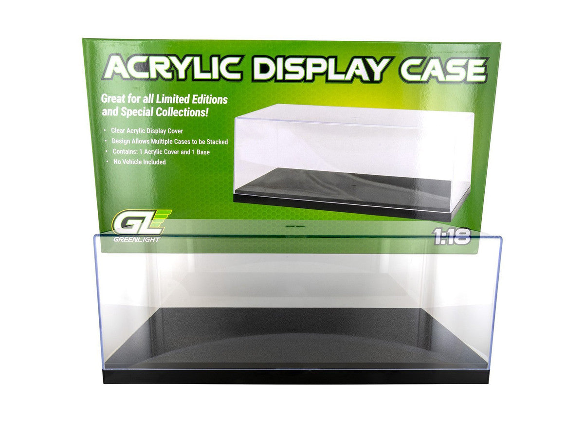 Acrylic Display Case for 1/18-1/24 Scale Model Cars with Black Plastic Base (Replaces Greenlight 55020) by Greenlight LuxuryLifeWay Online Store