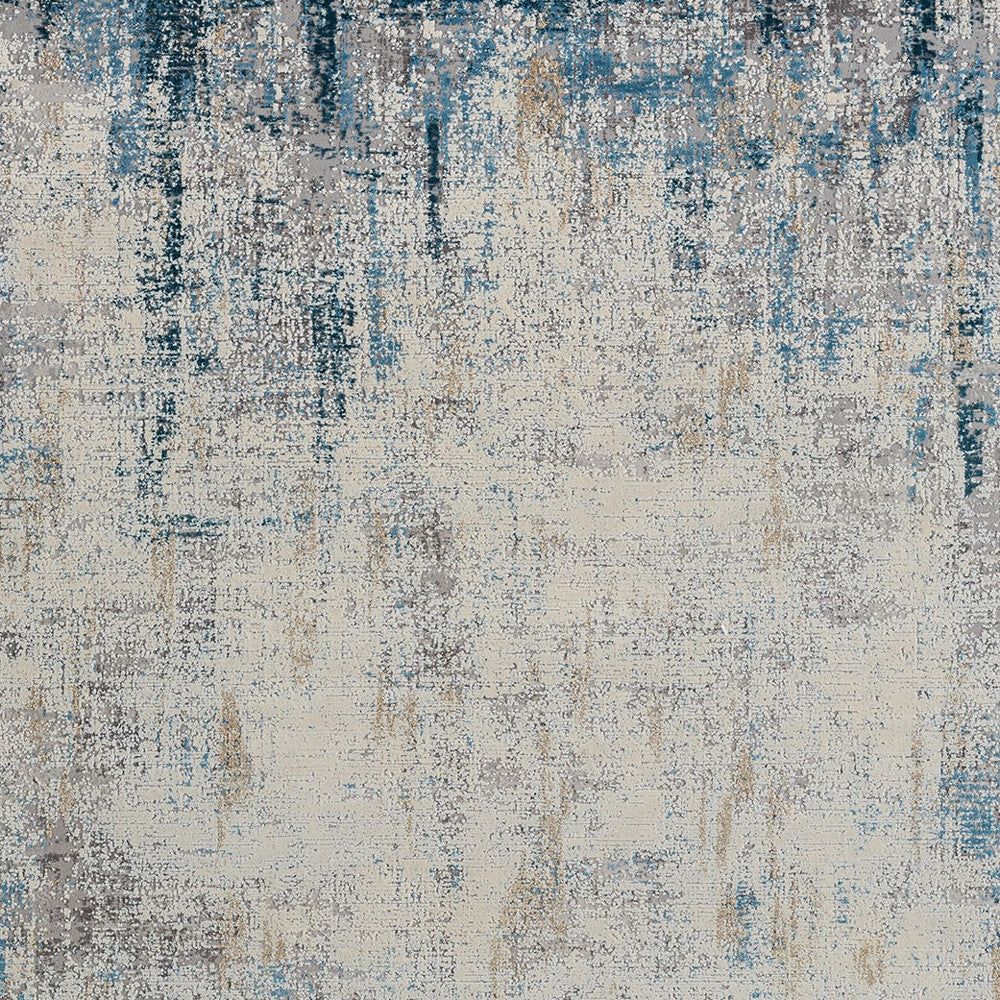 2' X 3' Blue and Ivory Abstract Area Rug LuxuryLifeWay Online Store