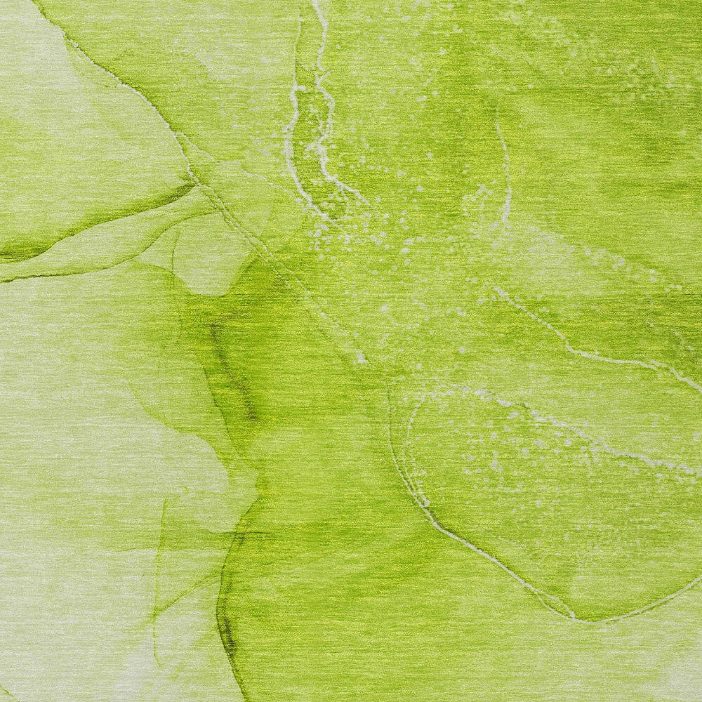 3' X 5' Green Abstract Washable Non Skid Indoor Outdoor Area Rug LuxuryLifeWay Online Store