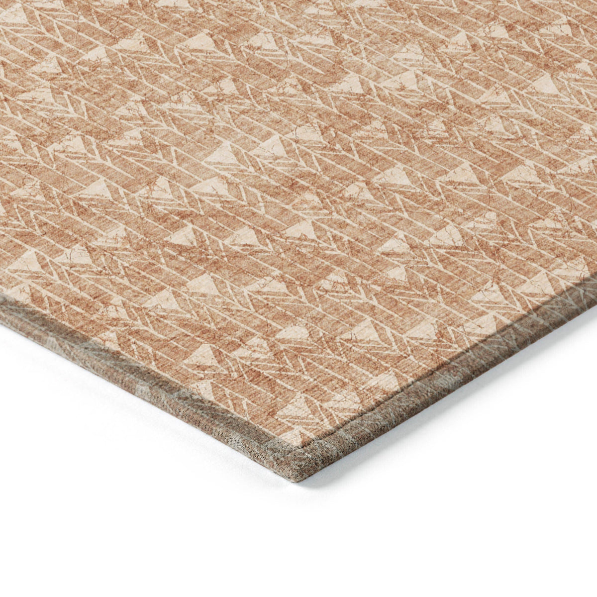 8' Runner Bronze Geometric Washable Non Skid Indoor Outdoor Runner Rug LuxuryLifeWay Online Store