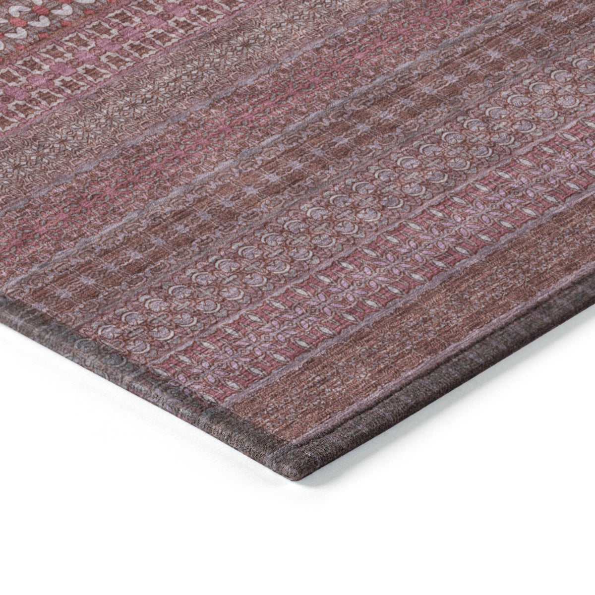 3' X 5' Merlot Striped Washable Non Skid Indoor Outdoor Area Rug LuxuryLifeWay Online Store