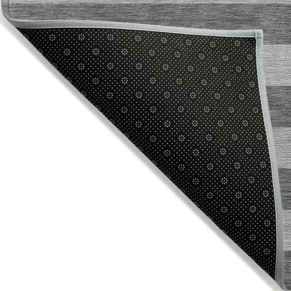 8' Runner Gray and White Striped Washable Non Skid Indoor Outdoor Runner Rug LuxuryLifeWay Online Store