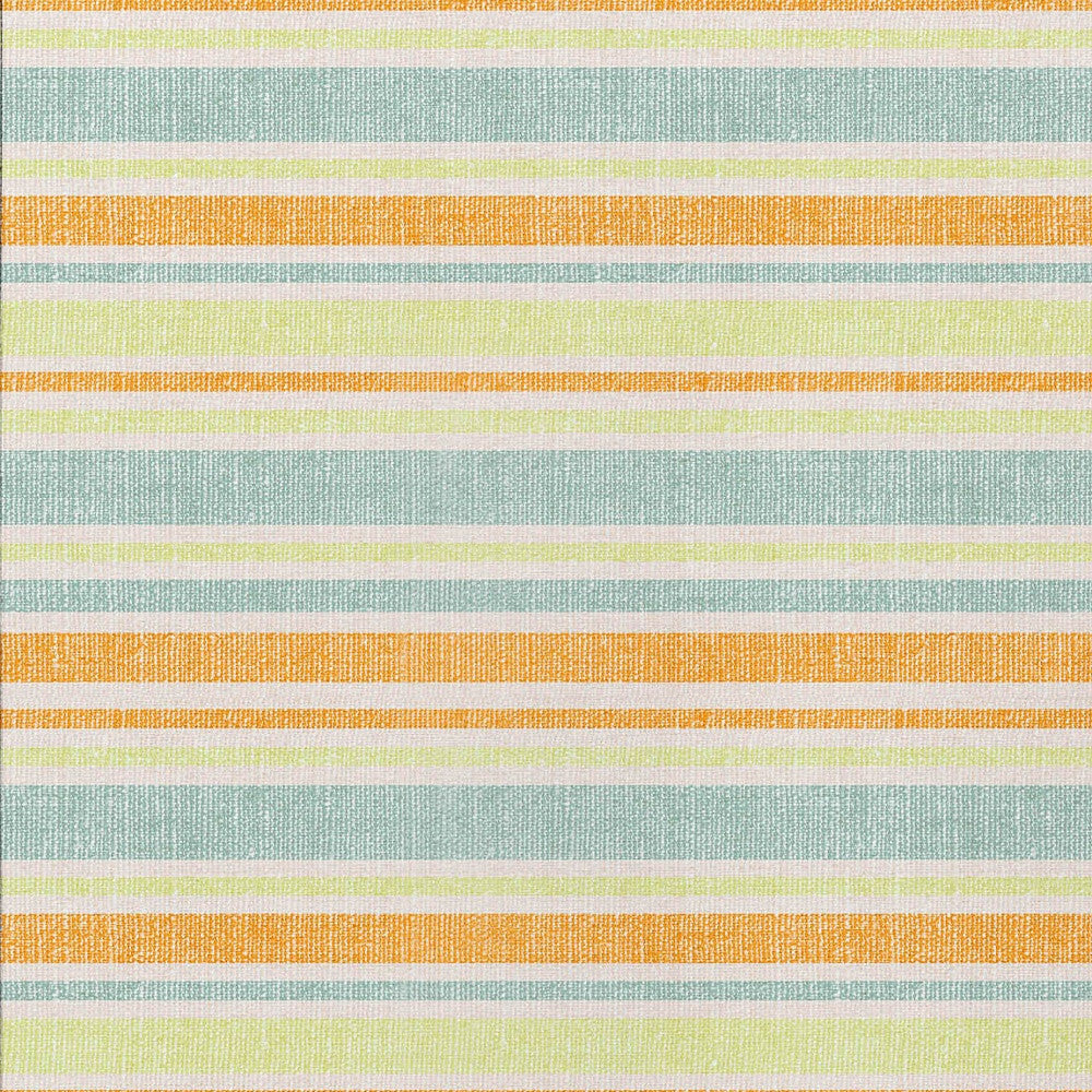3' X 5' Orange Striped Washable Non Skid Indoor Outdoor Area Rug LuxuryLifeWay Online Store