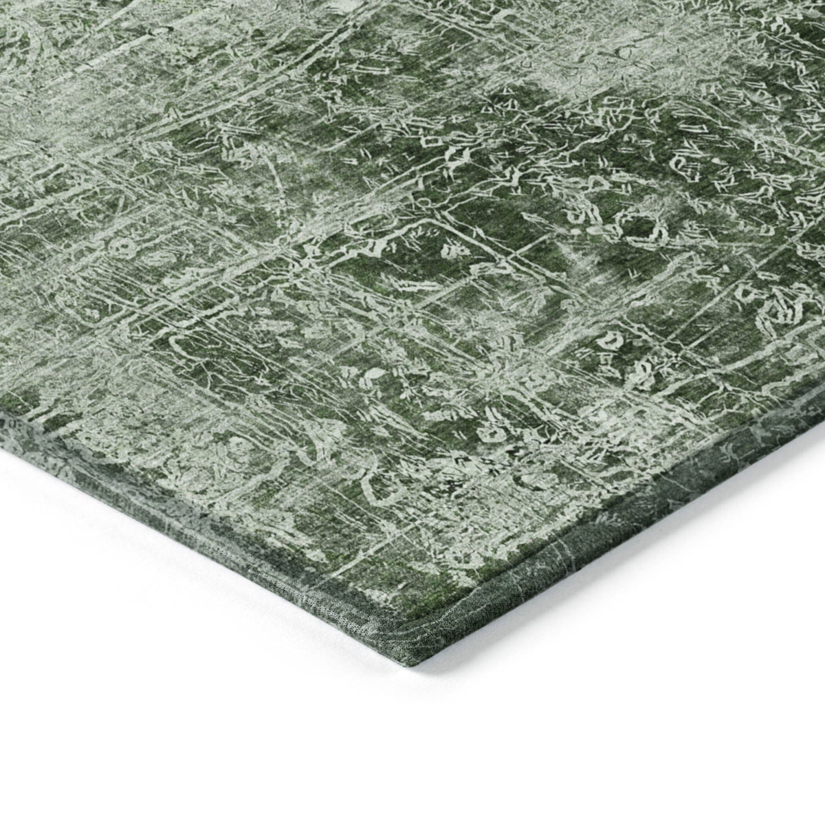 8' Runner Emerald Abstract Washable Non Skid Indoor Outdoor Runner Rug LuxuryLifeWay Online Store
