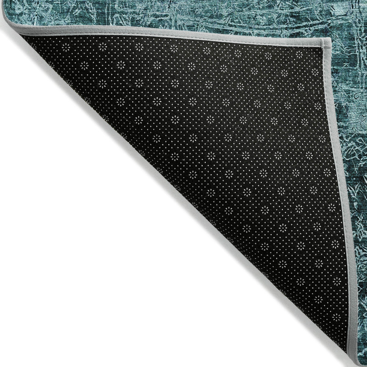 8' Runner Teal Abstract Washable Non Skid Indoor Outdoor Runner Rug LuxuryLifeWay Online Store