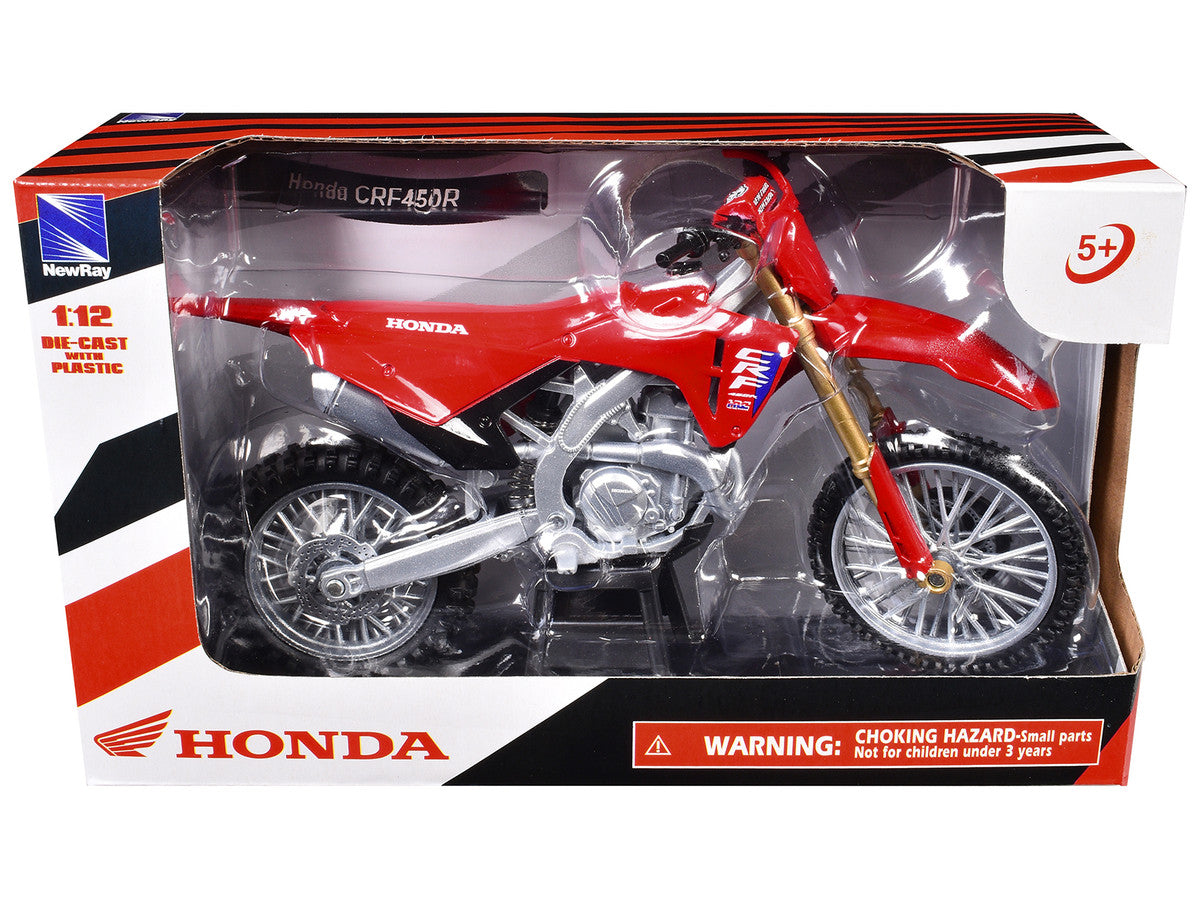 Honda CRF450R Motorcycle Red with Black Accents 1/12 Diecast Model by New Ray LuxuryLifeWay Online Store