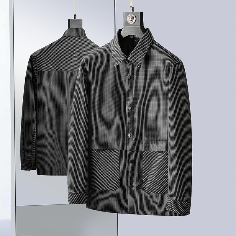 Plus Size Men's Clothing Loose Stand Collar Coat Best YouTube Store