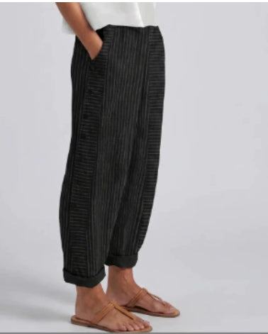 Women's Striped Casual Trousers Lightweight Blend Stretch Pants NorixaFashion.com
