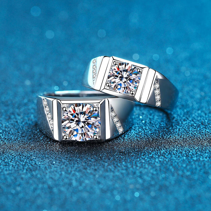 S925 Sterling Silver Men's Ring Simple LadyShow.Store