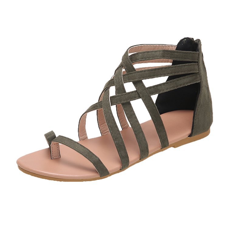 Flip-flops Flat Cross Straps European And American Roman Sandals LadyShow.Store