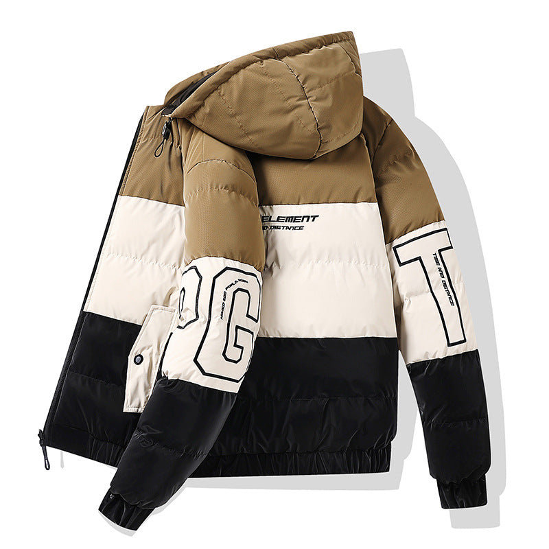 Color-blocking Euro-American Style Reversible Cotton Jacket Best YouTube Store