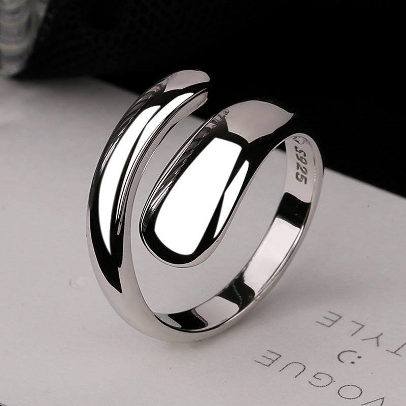Silver Glossy Water Drop Ring LuxuryLifeWay Online Store