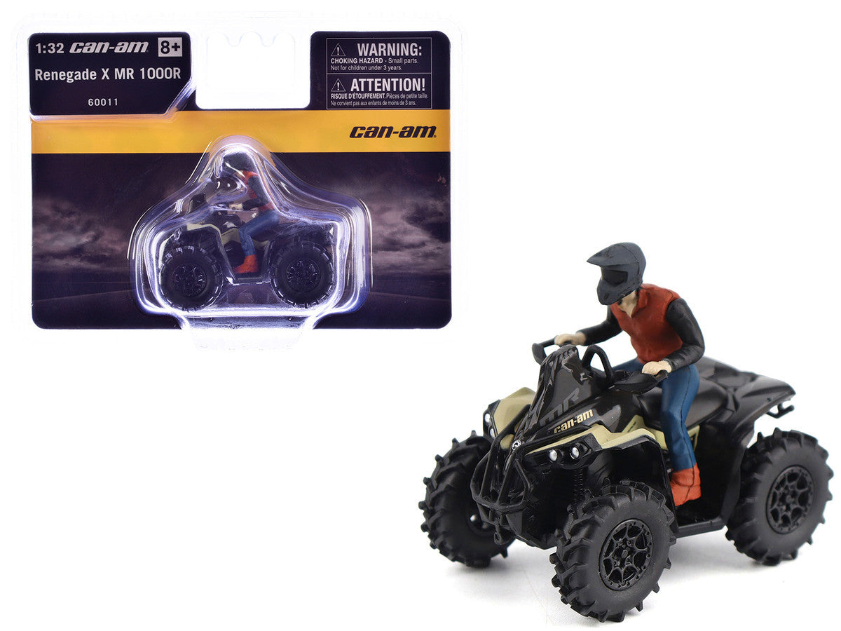 Can-Am Renegade X MR 1000R ATV Desert Tan with Driver Figure 1/32 Diecast Model by BRP Models LuxuryLifeWay Online Store