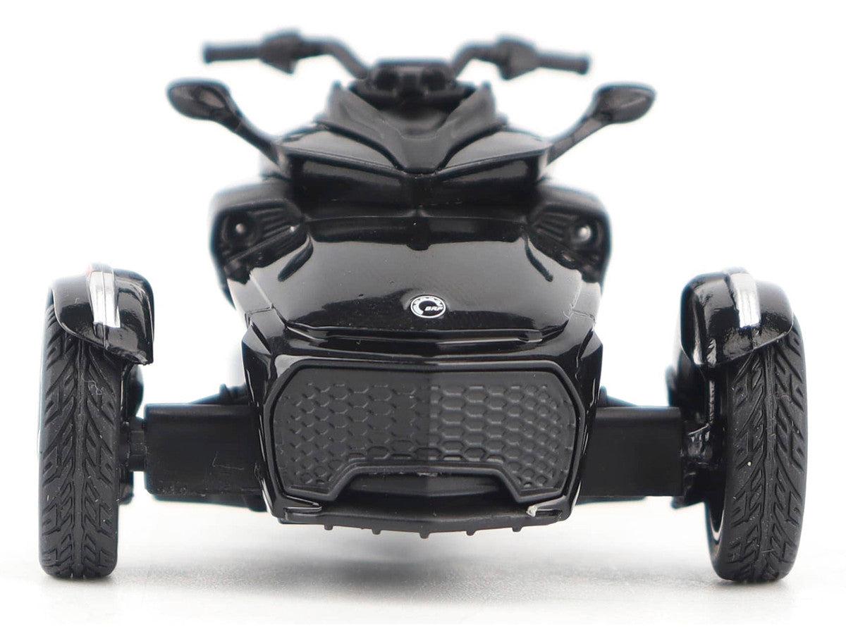 Can-Am Spyder F3 3-Wheel Motorcycle Steel Black Metallic 1/32 Diecast Model by BRP Models LuxuryLifeWay Online Store
