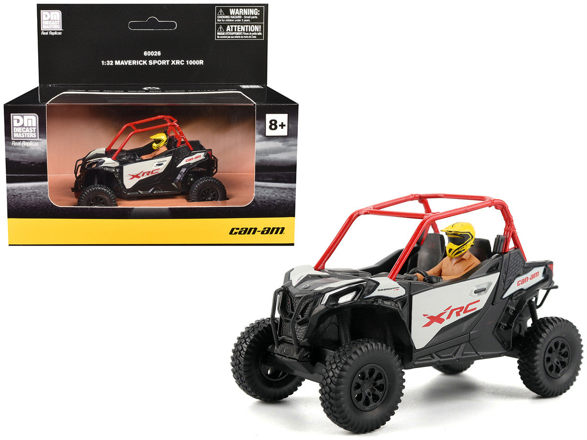 Can-Am Maverick Sport XRC 1000R Red and Gray with Driver Figure 1/32 Diecast Model by BRP Models LuxuryLifeWay Online Store