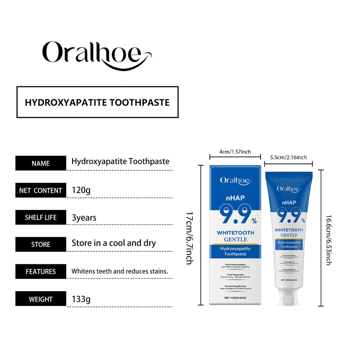 Gentle Mint Whitening Toothpaste 120g 1box Tri Light Beauty