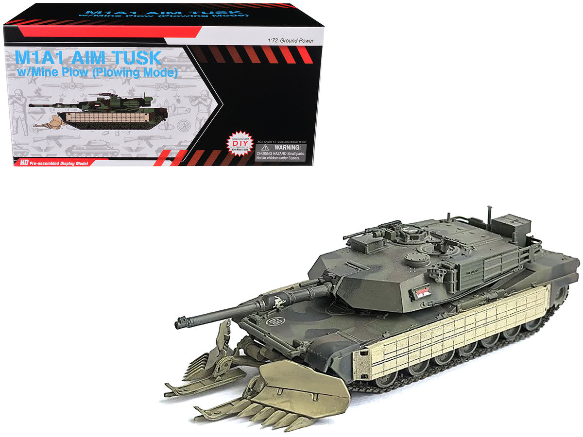 United States M1A1 AIM (Abrams Integrated Management) Tank with Mine Plow (Plowing Mode) #68 "United States Army" Olive Drab "NEO Dragon Armor" Series 1/72 Plastic Model by Dragon Models LuxuryLifeWay Online Store