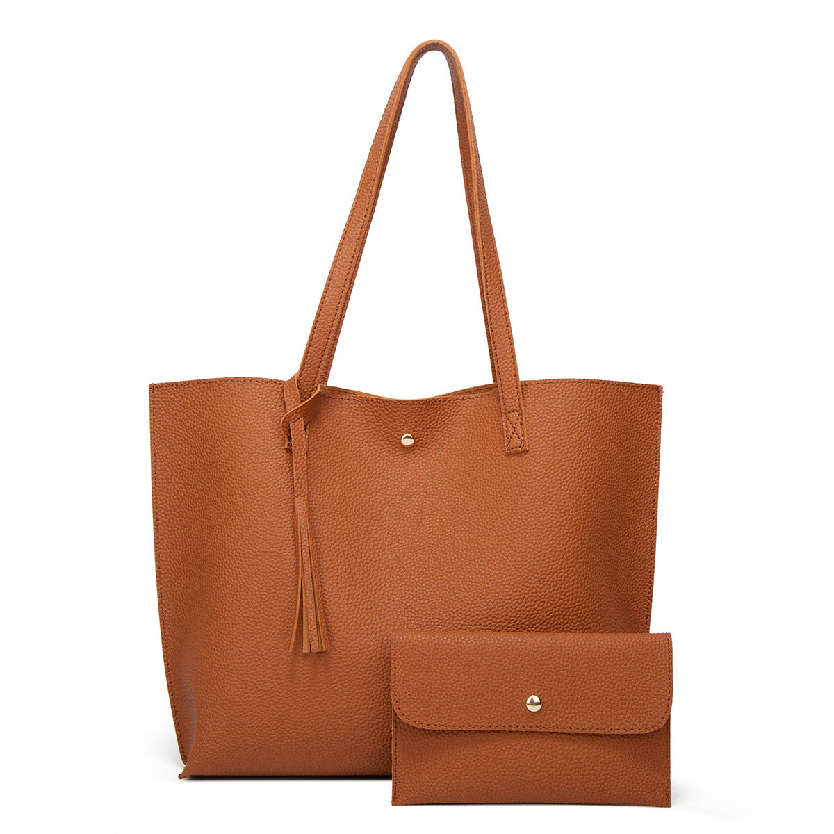 Pure Color Large Capacity Mother-and-Child Tote Bag Pi-Mart