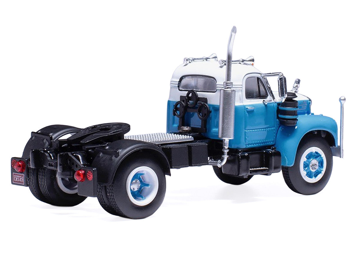 1953 Mack B 61 Truck Tractor Blue and White 1/64 Diecast Model by IXO Models LuxuryLifeWay Online Store