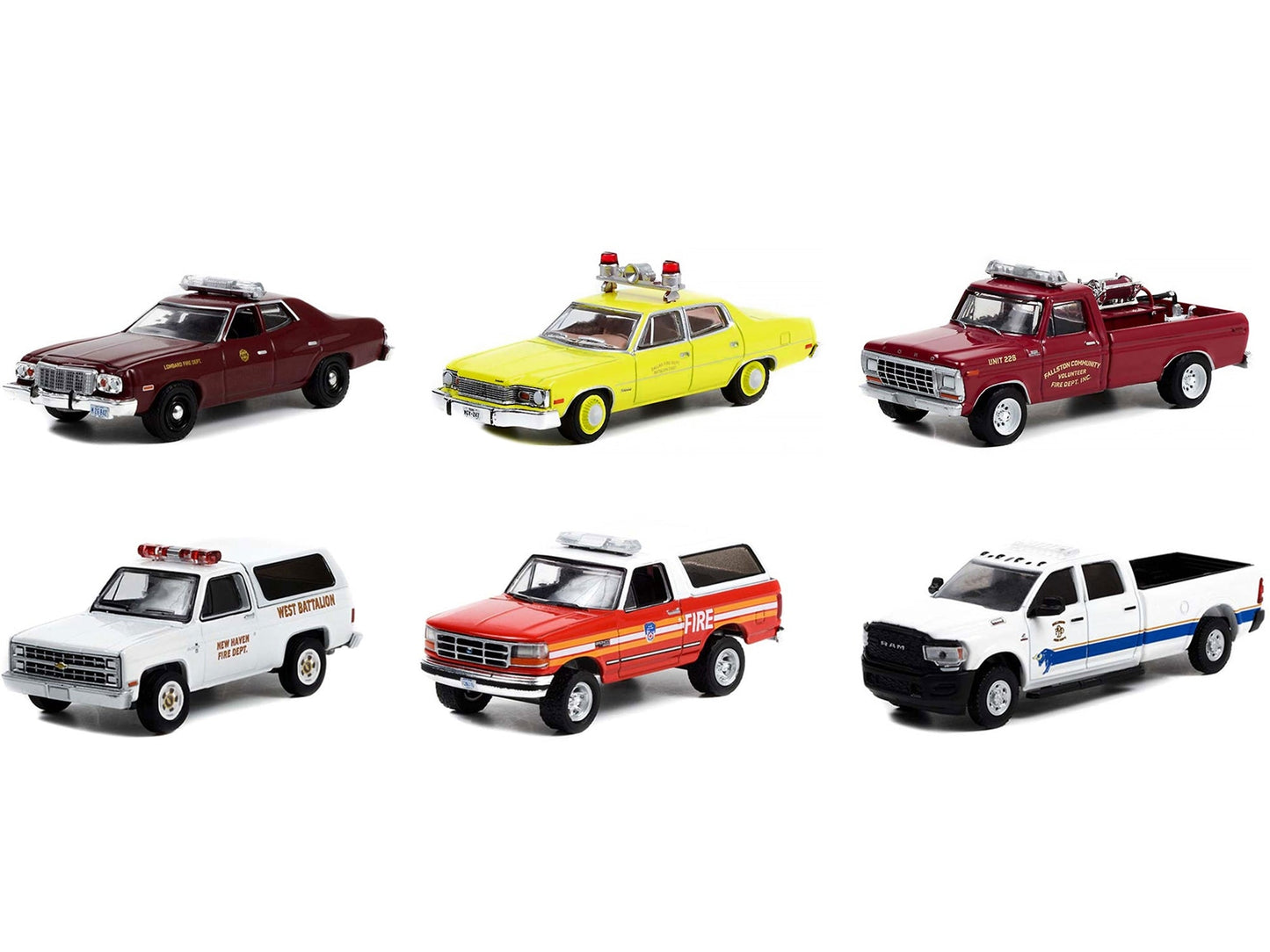 "Fire & Rescue" Set of 6 pieces Series 3 1/64 Diecast Model Cars by Greenlight LuxuryLifeWay Online Store