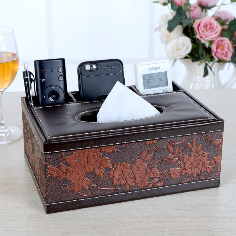 Multifunctional leather tissue box Best YouTube Store