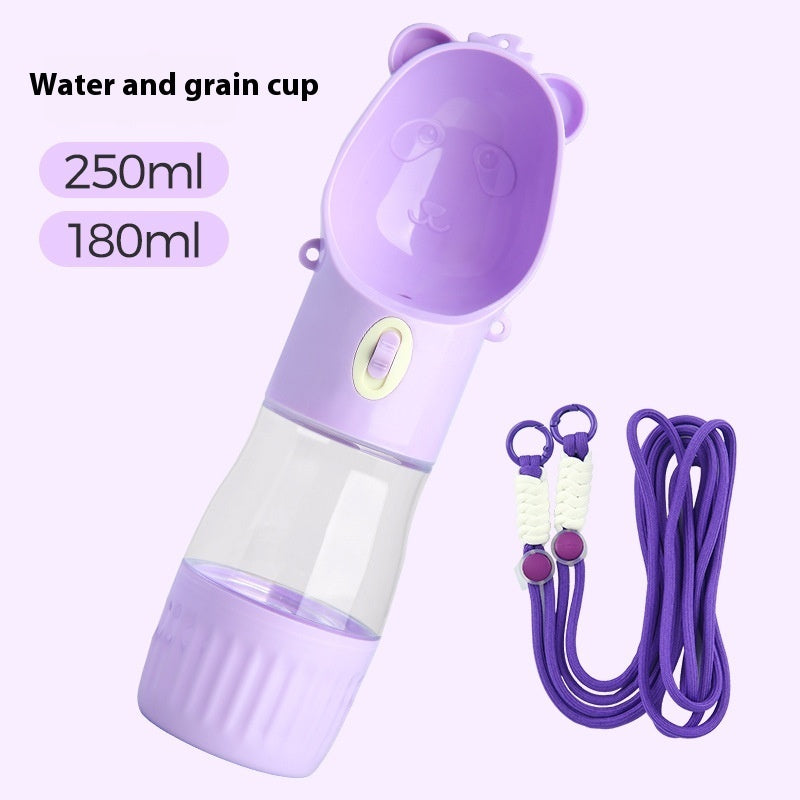 2 In 1 Portable Dog Water Bottle For Small Big Dogs Cat Outdoor Leak-proof Puppy Drinking Bowl With Food Container Pets Feeder Pet Products Pets Fashion
