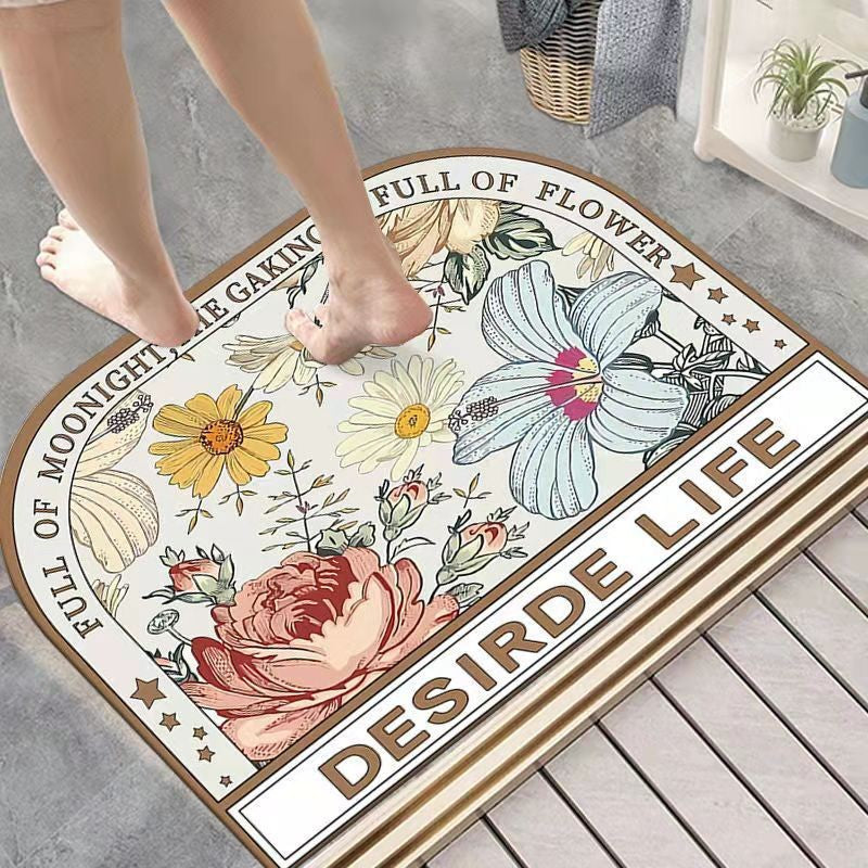 Diatom Mud Floor Mat Nordic Style Bathroom Non-slip Absorbent