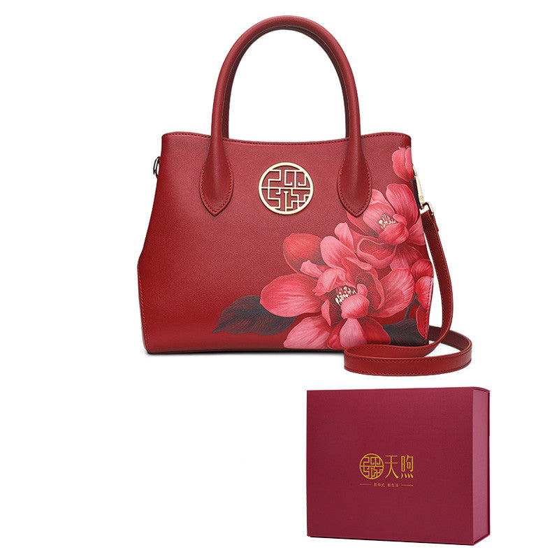Women's New Stylish Leather Handbag Fashion Chinese Style LadyShow.Store