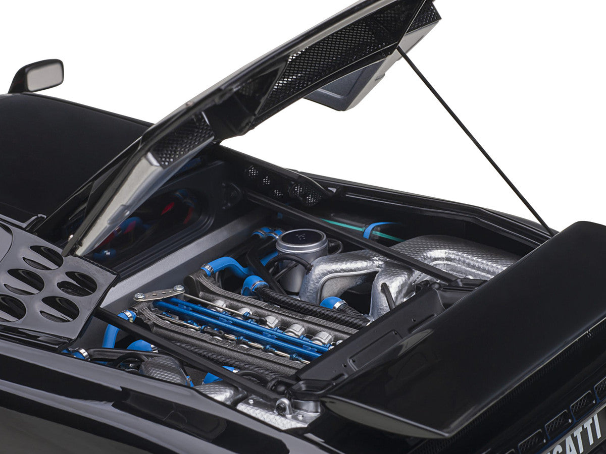 Bugatti EB110 SS Super Sport Nero Vernice Black with Red Interior and Silver Wheels 1/18 Model Car by Autoart LuxuryLifeWay Online Store