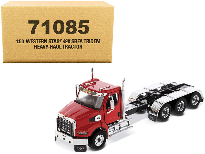 Western Star 49X SBFA Tridem Day Cab Heavy-Haul Truck Tractor Viper Red "Transport Series" 1/50 Diecast Model by Diecast Masters LuxuryLifeWay Online Store
