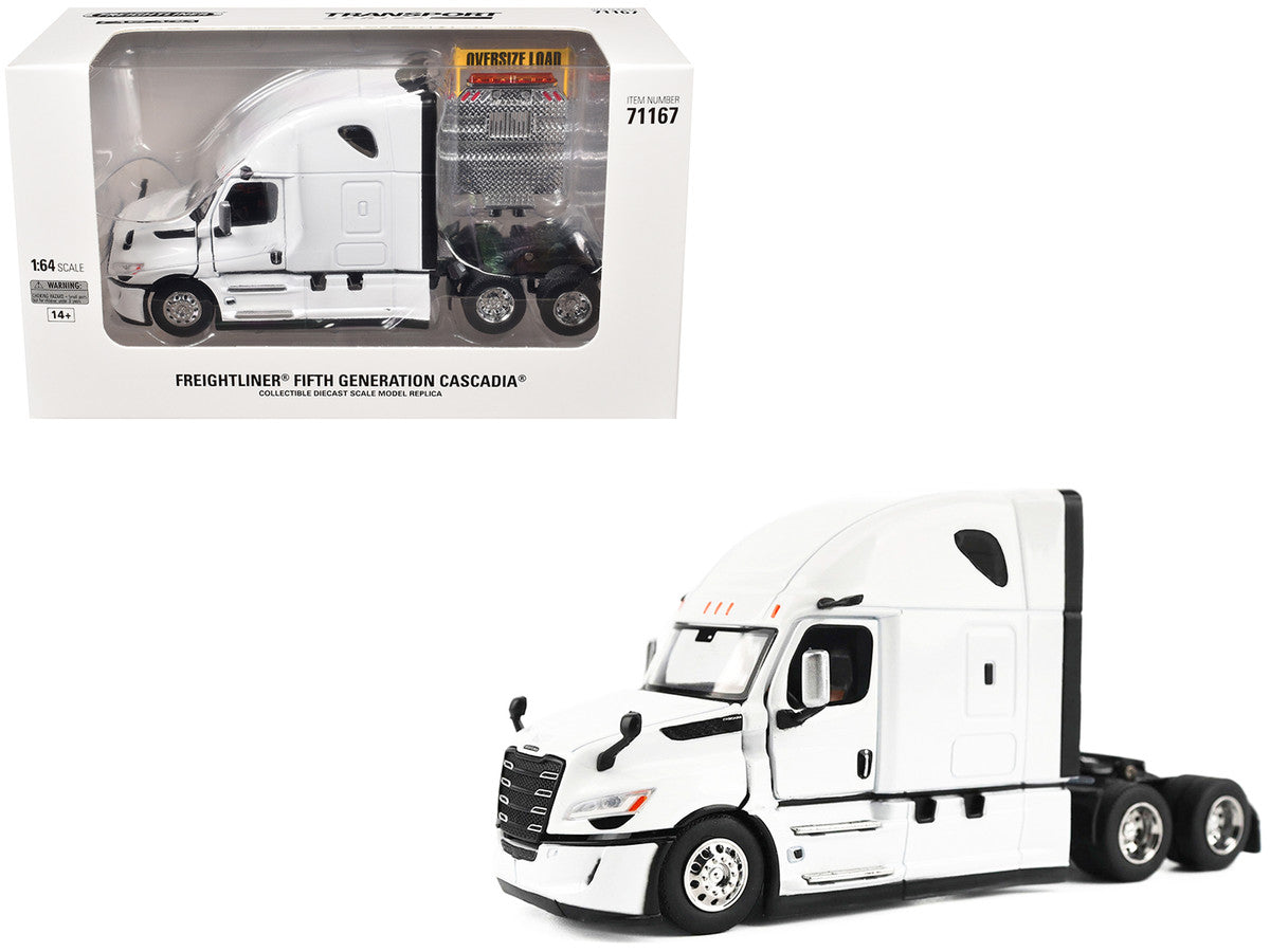 2025 Freightliner Cascadia Gen-5 Sleeper Cab Truck Tractor Winter White "Transport Series" 1/64 Diecast Model by Diecast Masters LuxuryLifeWay Online Store