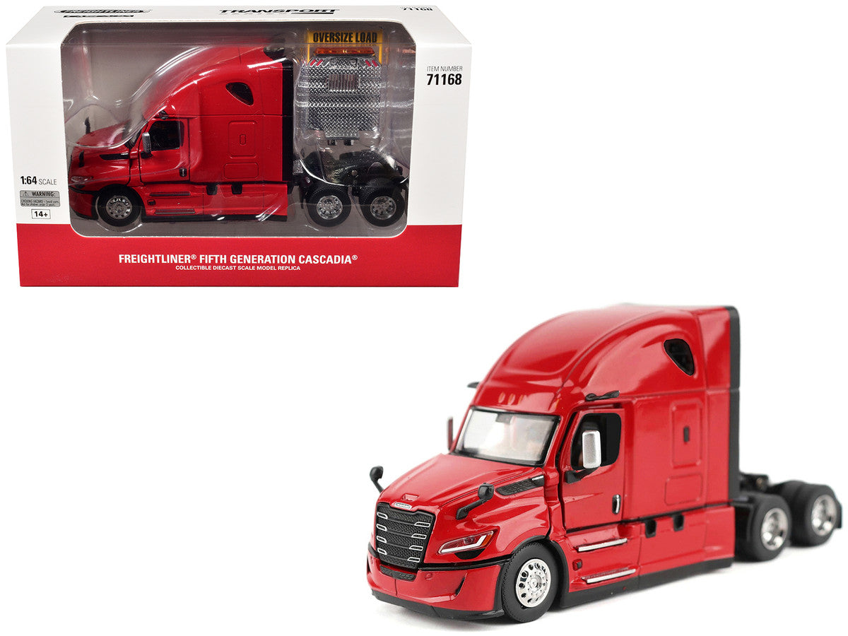 2025 Freightliner Cascadia Gen-5 Sleeper Cab Truck Tractor Red "Transport Series" 1/64 Diecast Model by Diecast Masters LuxuryLifeWay Online Store