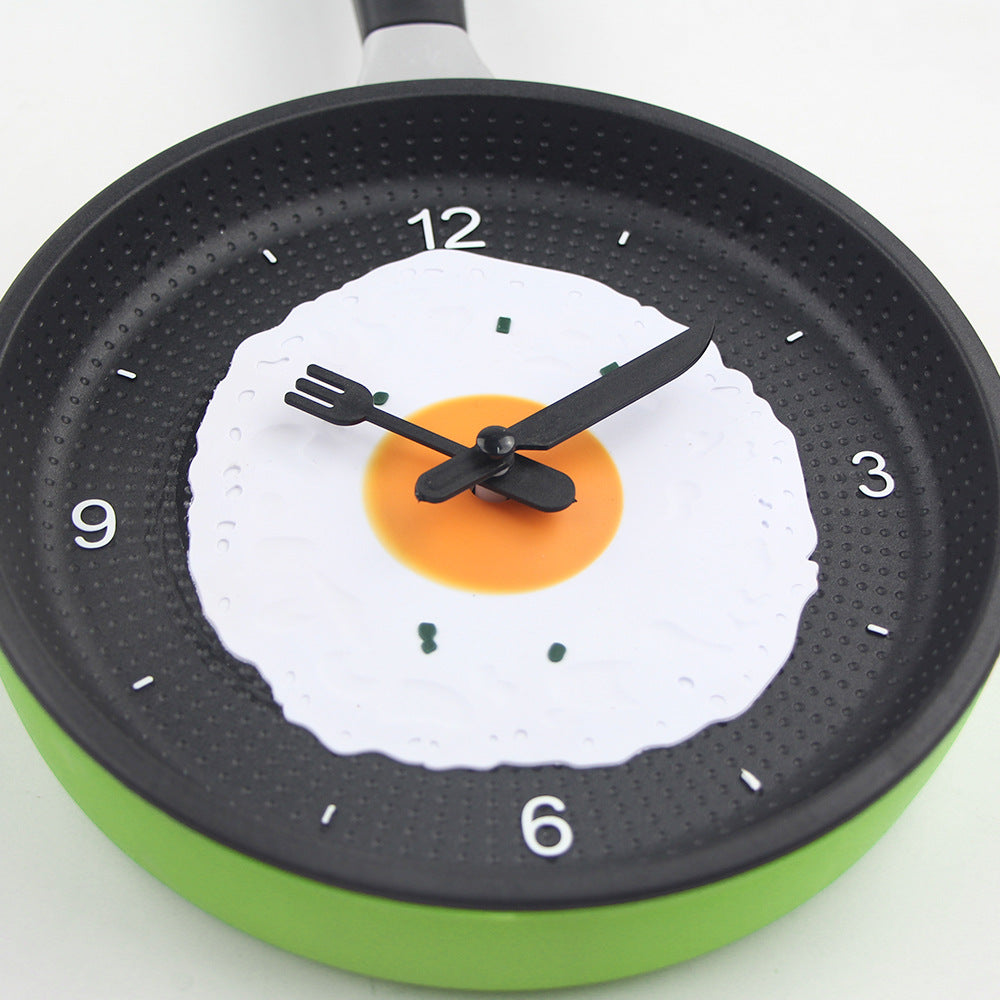 Fried Egg Pan Clock Mute Clock Simple Clock Wall Clock Wall Watch PearlNestDecor.com