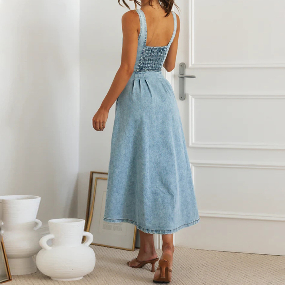 UrbanCharm Denim Midi Dress Pi-Mart