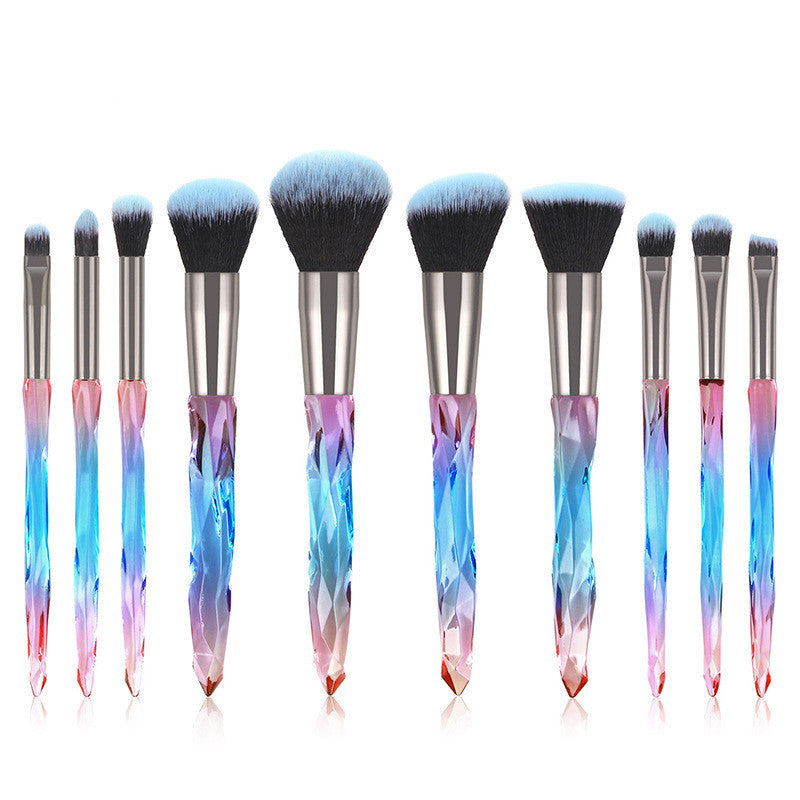 10 Crystal makeup brushes with diamond handle LadyShow.Store