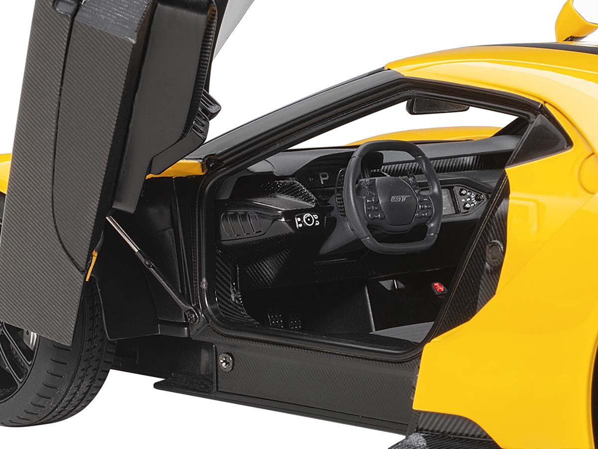 2017 Ford GT Triple Yellow with Black Stripes 1/18 Model Car by Autoart LuxuryLifeWay Online Store