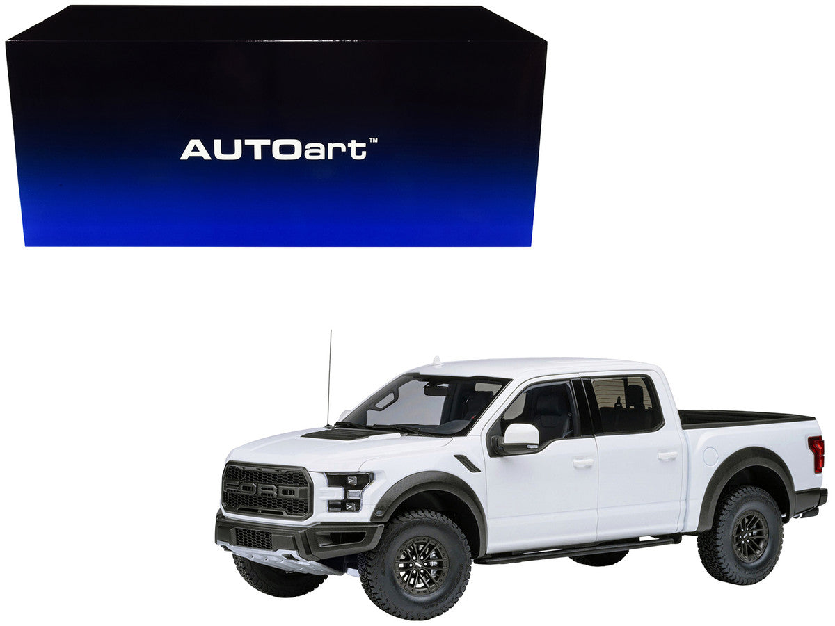 2019 Ford F-150 Raptor Pickup Truck Oxford White 1/18 Model Car by Autoart LuxuryLifeWay Online Store