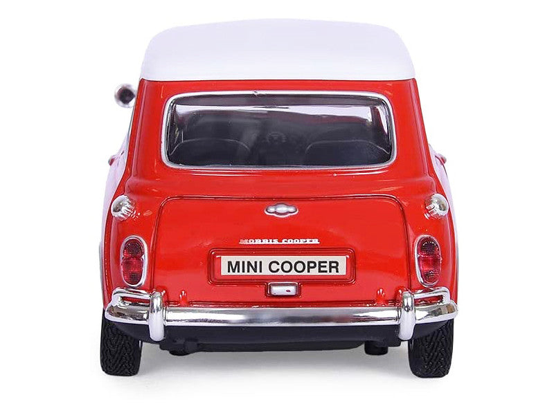 1961-1967 Morris Mini Cooper Red with White Top "Timeless Legends" 1/18 Diecast Model Car by Motormax LuxuryLifeWay Online Store