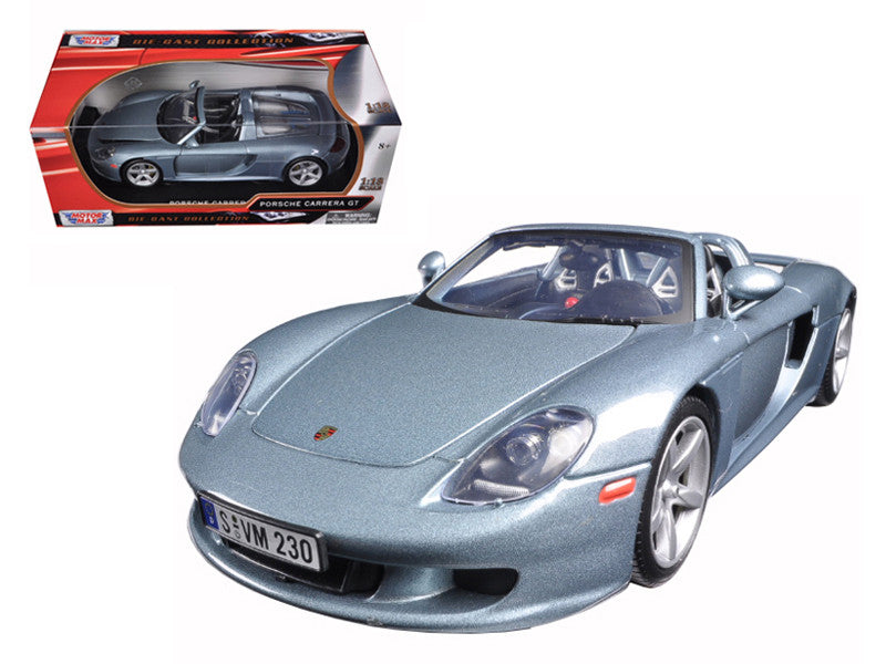 Porsche Carrera GT Silver with Black Interior 1/18 Diecast Model Car by Motormax LuxuryLifeWay Online Store
