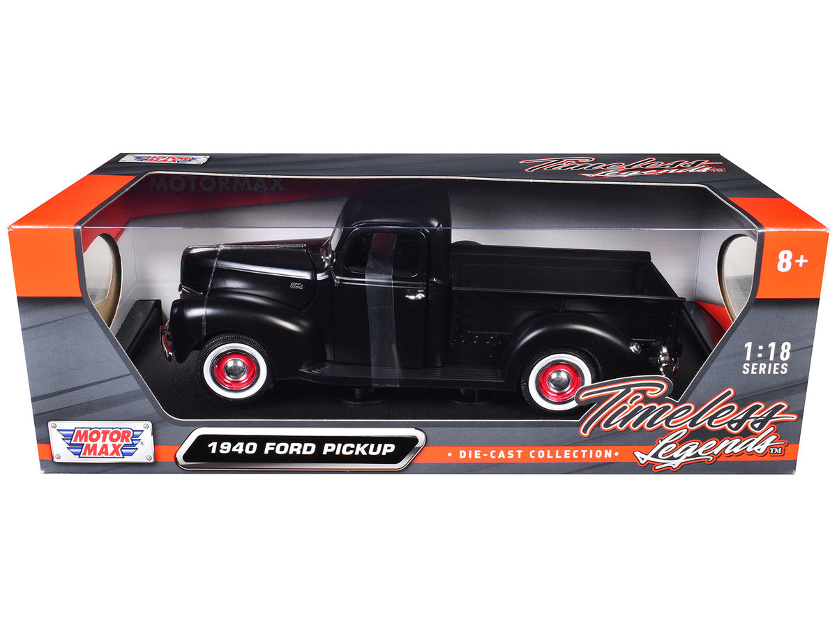 1940 Ford Pickup Matt Black 1/18 Diecast Model Car by Motormax LuxuryLifeWay Online Store