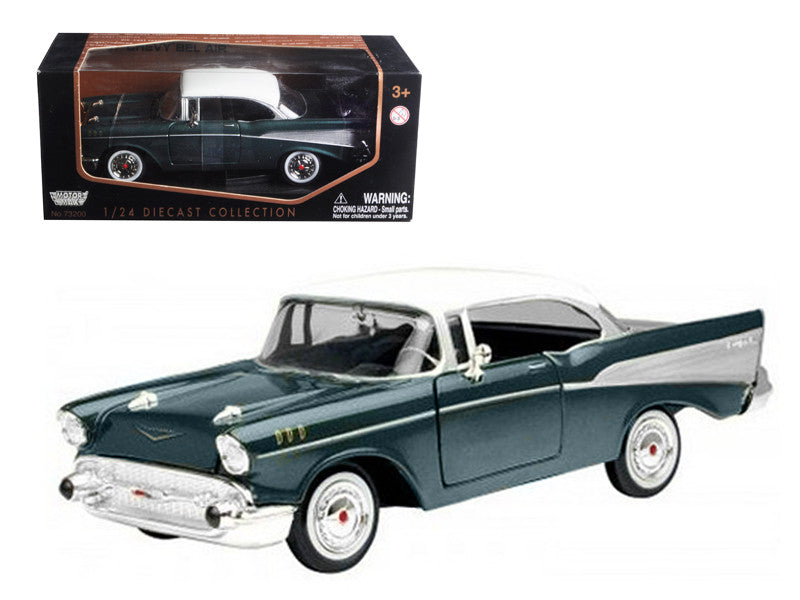 1957 Chevrolet Bel Air Green 1/24 Diecast Model Car by Motormax LuxuryLifeWay Online Store
