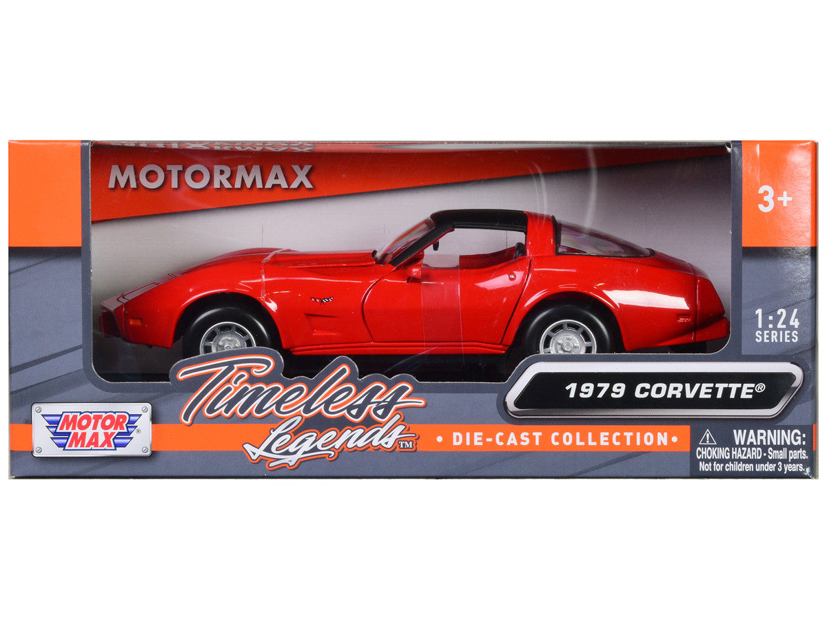 1979 Chevrolet Corvette Red 1/24 Diecast Model Car by Motormax LuxuryLifeWay Online Store