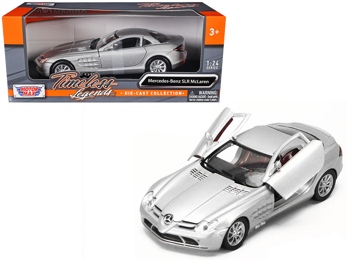 Mercedes McLaren SLR Silver 1/24 Diecast Model Car by Motormax LuxuryLifeWay Online Store