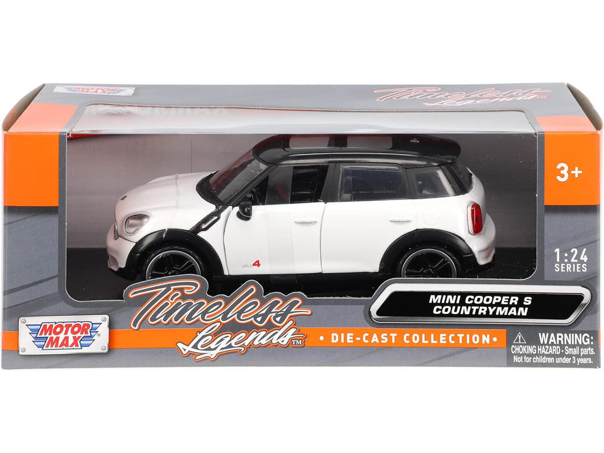 Mini Cooper S Countryman White 1/24 Diecast Car Model by Motormax LuxuryLifeWay Online Store