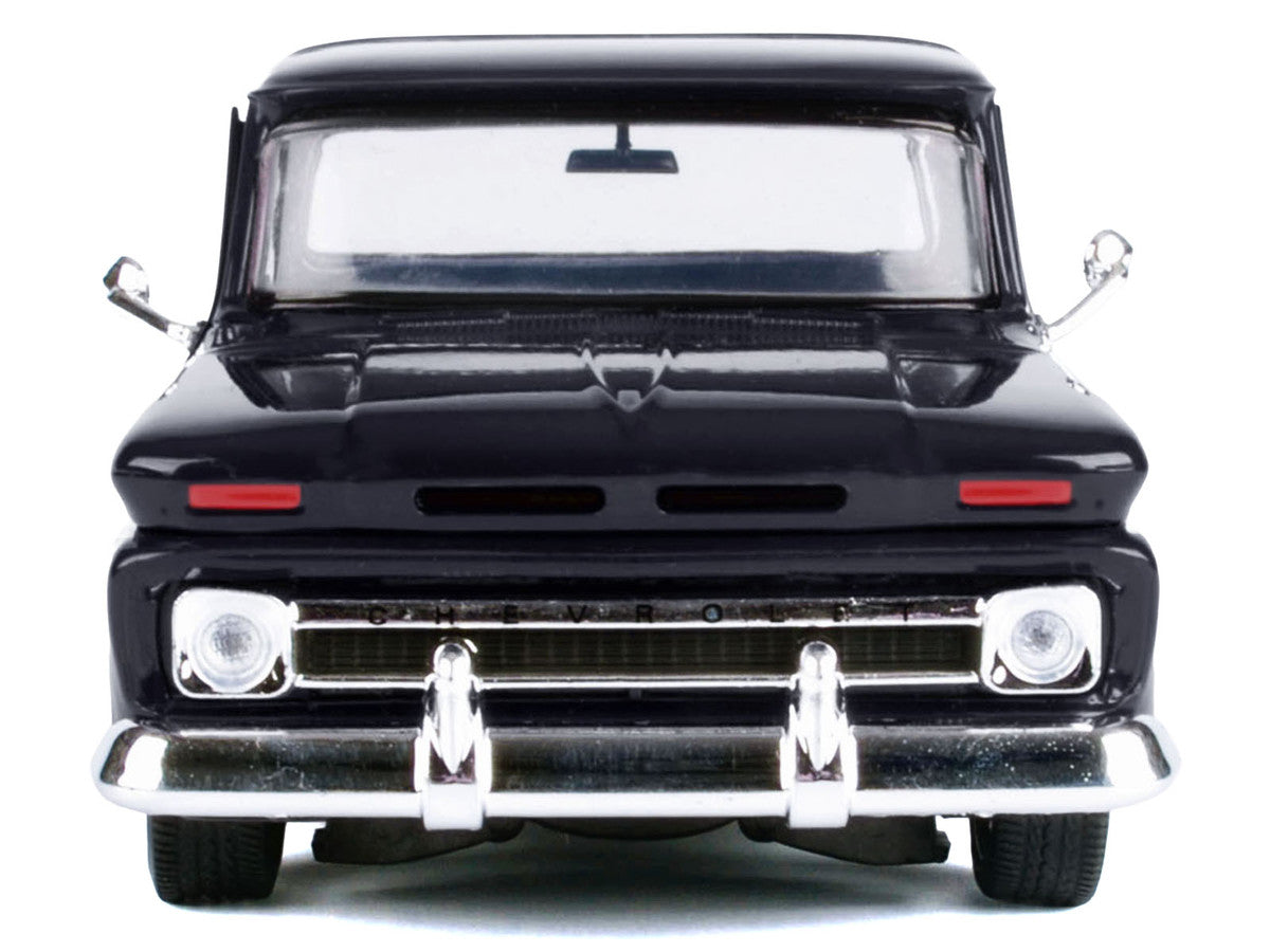 1966 Chevrolet C10 Fleetside Pickup Truck Black "Maxx Design" "Timeless Legends" Series 1/24 Diecast Model Car by Motormax LuxuryLifeWay Online Store