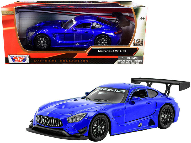 Mercedes AMG GT3 Bright Blue 1/24 Diecast Model Car by Motormax LuxuryLifeWay Online Store