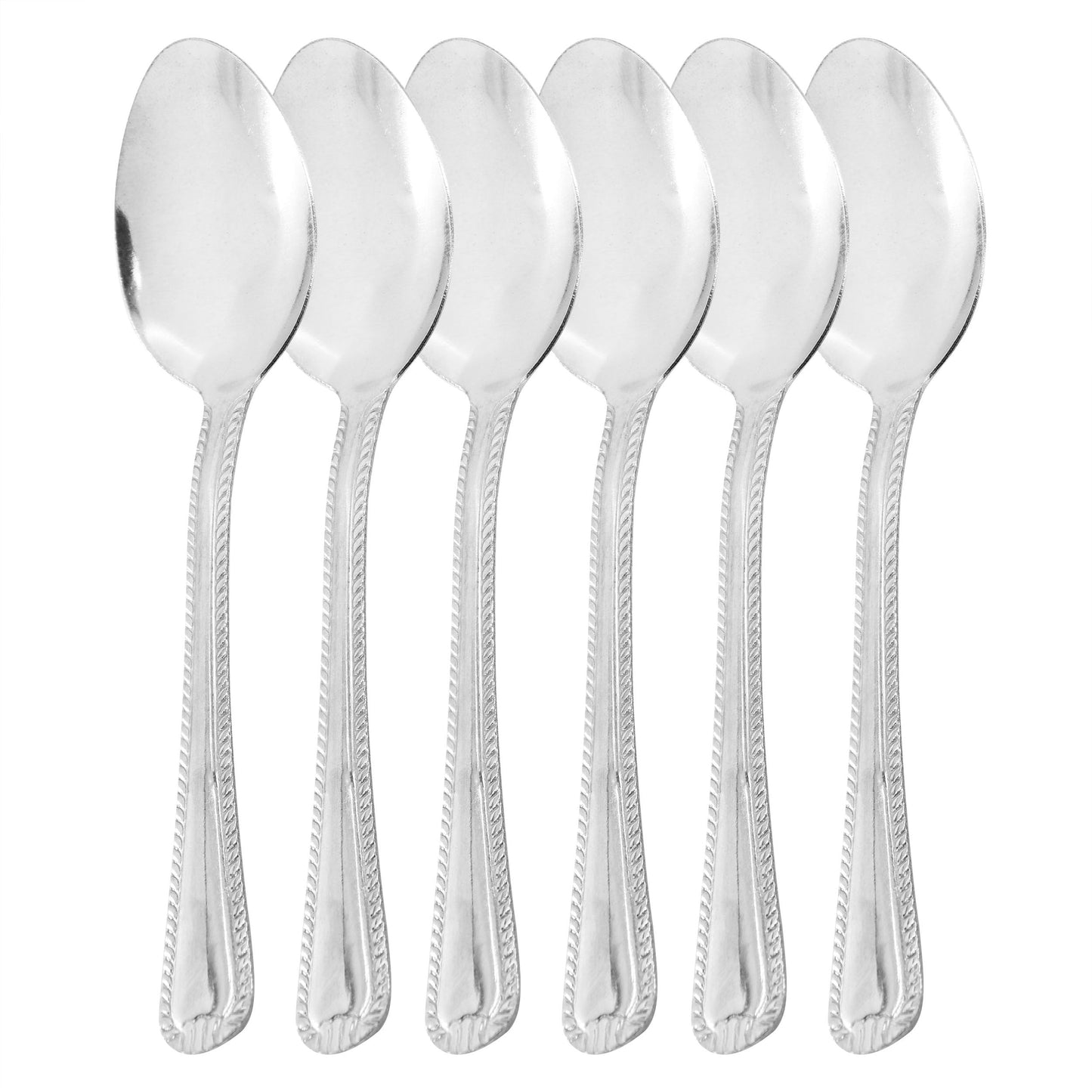 Gibson Home Tustin 6 Piece Stainless Steel Teaspoon Flatware Set in Silver LuxuryLifeWay Online Store