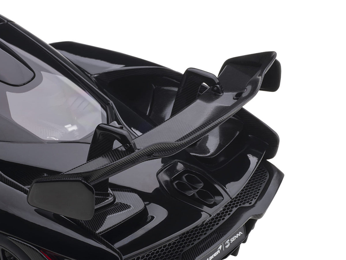 Mclaren Senna Stealth Cosmos Black with Carbon Accents 1/18 Model Car by Autoart LuxuryLifeWay Online Store