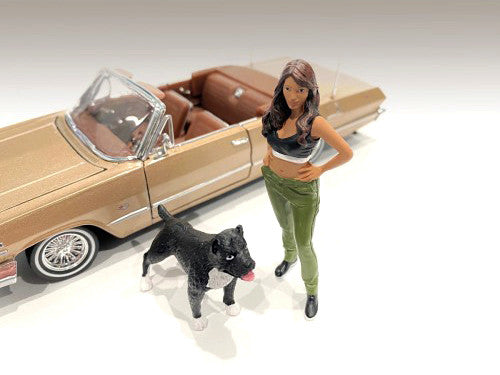 "Lowriderz" Figurine IV and a Dog for 1/18 Scale Models by American Diorama LuxuryLifeWay Online Store