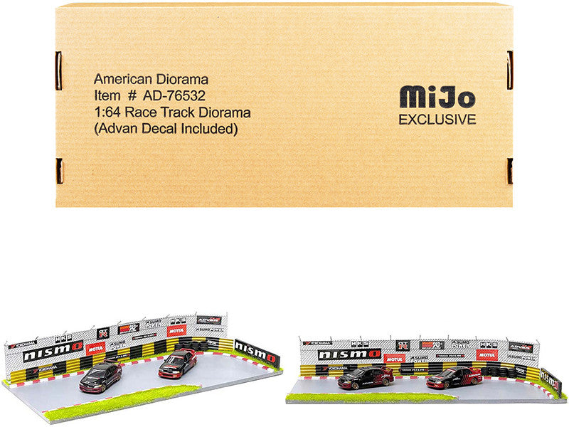 "Race Track Advan" Diorama with Decals for 1/64 Scale Models by American Diorama LuxuryLifeWay Online Store